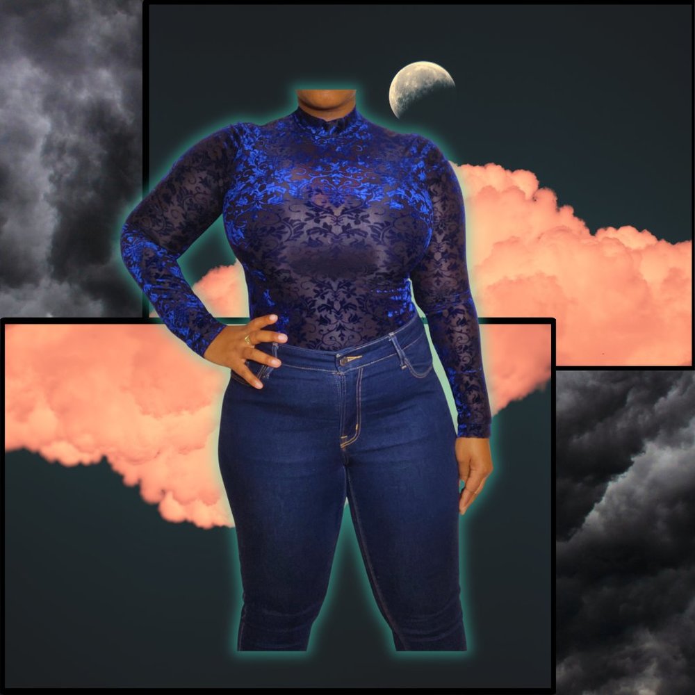 Velvet Burnout Bodysuit